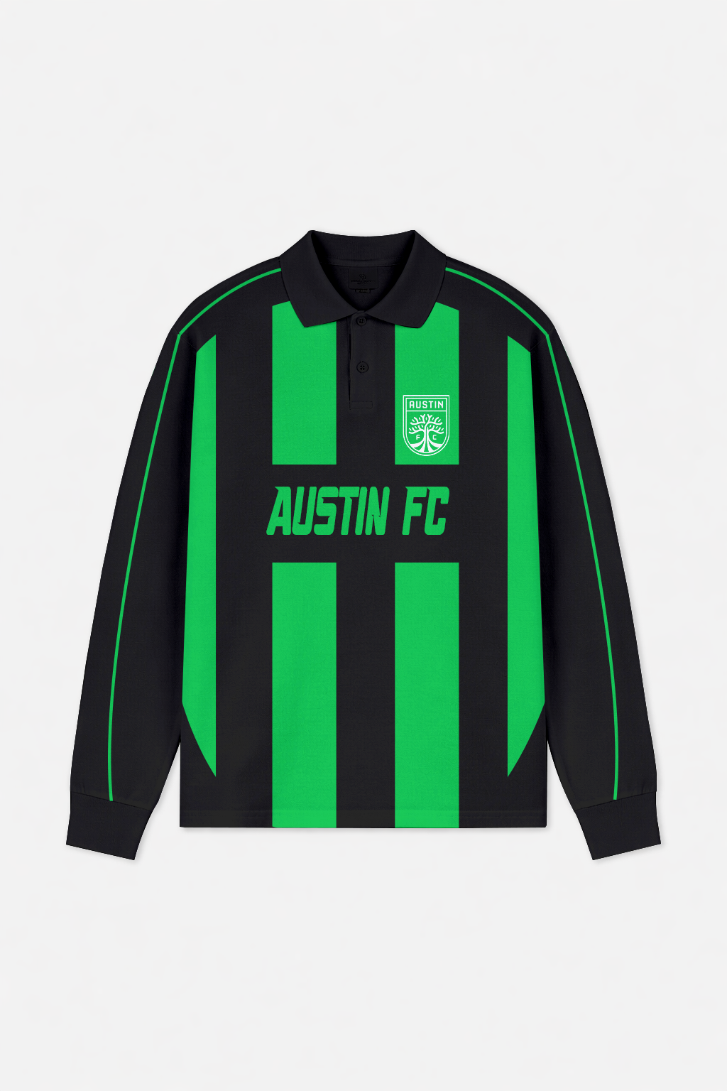 LIMITED EDITION - NEW CUSTOMIZED MLS21 ATF AUSTIN LONG SLEEVE POLO