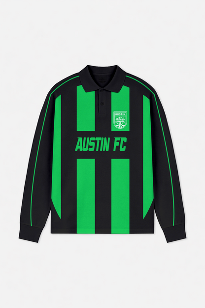 LIMITED EDITION - NEW CUSTOMIZED MLS21 ATF AUSTIN LONG SLEEVE POLO