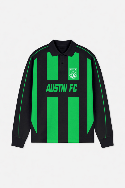LIMITED EDITION - NEW CUSTOMIZED MLS21 ATF AUSTIN LONG SLEEVE POLO