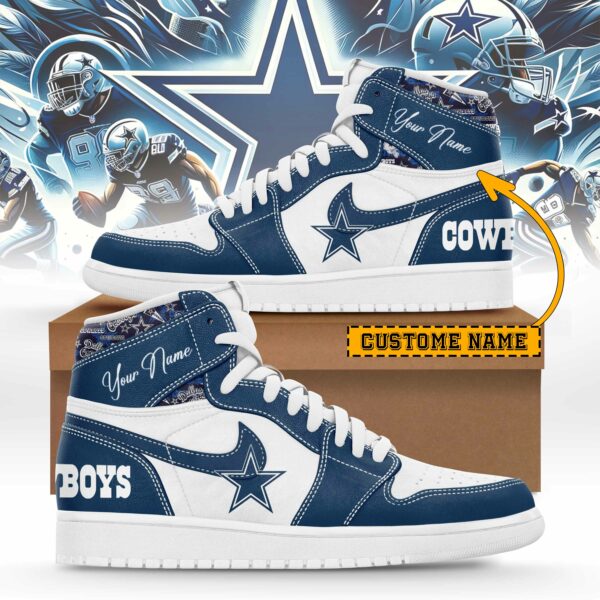 LIMITED EDITION - NEW CUSTOMIZED NFL21 DCB DALLAS COWBOYS AIR JORDAN SNEAKERS