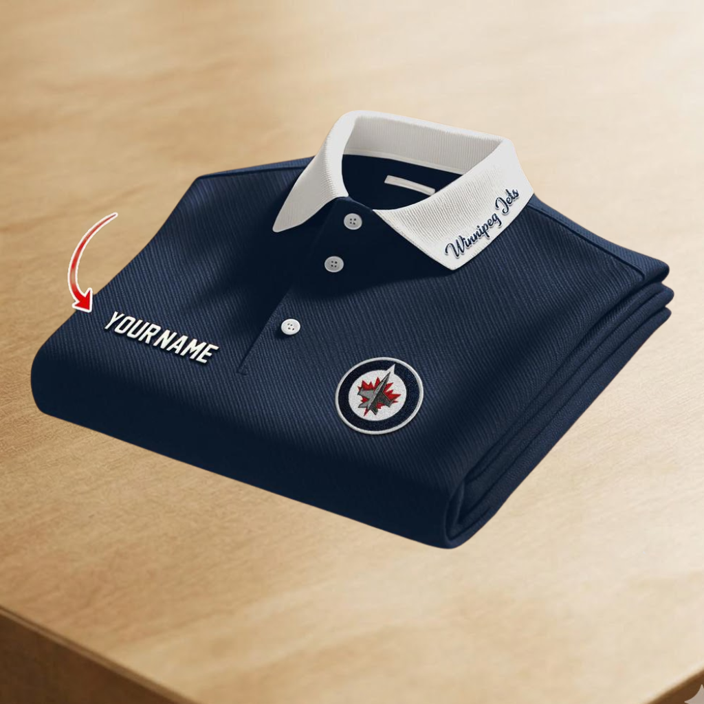 LIMITED EDITION - NEW CUSTOMIZED NHL21 WPJ WINNIPEG JETS POLO SHIRT