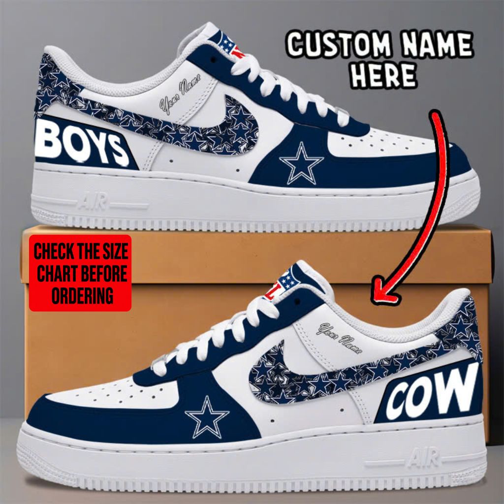 LIMITED EDITION - NEW CUSTOMIZED NFL21 DCB DALLAS COWBOYS AF1 SNEAKERS