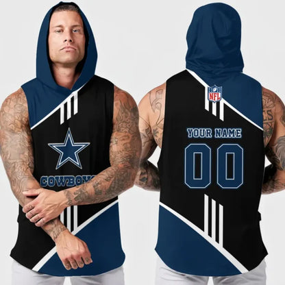 [SPECIAL OFFER] NEW CUSTOMIZED NFL21 DCB DALLAS COWBOYS HOODED TANK TOP