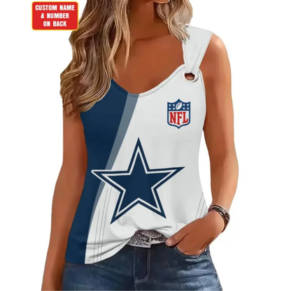 [SPECIAL OFFER] NEW CUSTOMIZED NFL21 DCB DALLAS COWBOYS O-RING SHOULDER TANK TOP