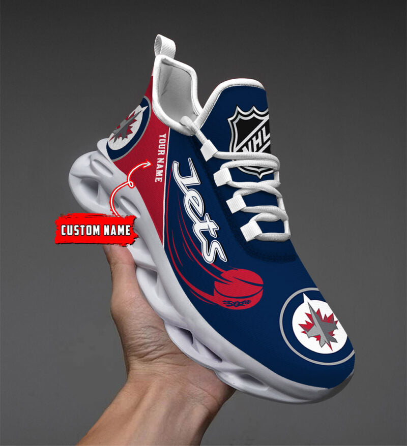 LIMITED EDITION - NEW CUSTOMIZED NHL21 WPJ WINNIPEG JETS CLUNKY SNEAKERS