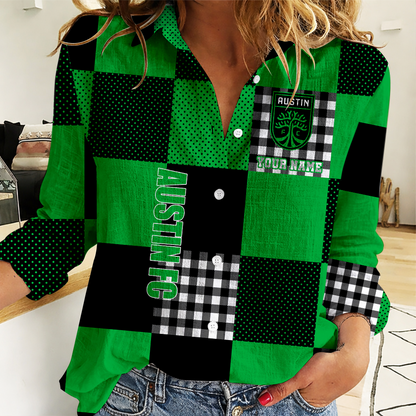 LIMITED EDITION - NEW CUSTOMIZED MLS21 ATF AUSTIN WOMEN CASUAL SHIRT