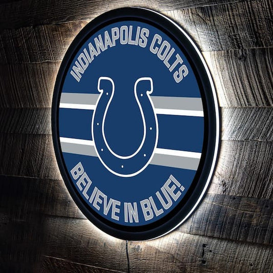 LIMITED EDITION - NEW PREMIUM NFL17 IDC INDIANAPOLIS COLTS LED LIGHT WALL DECOR