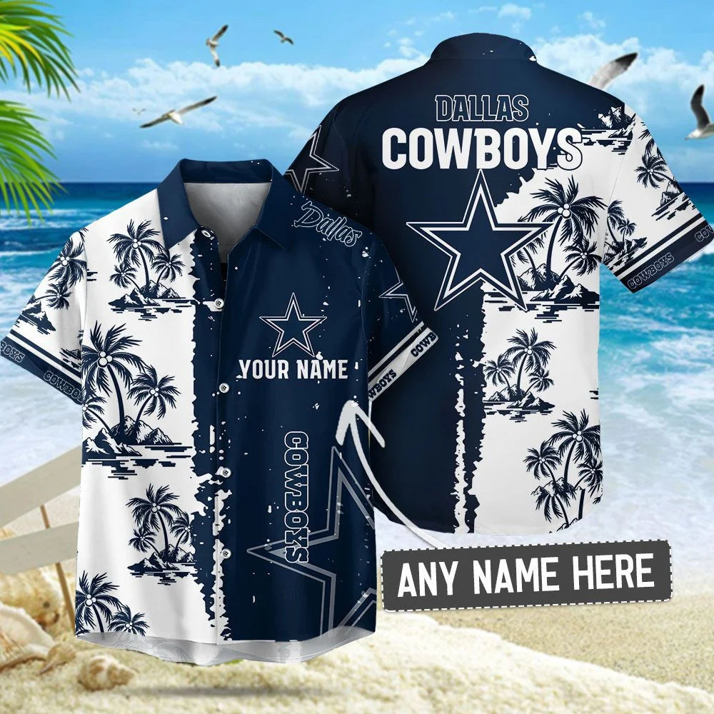 LIMITED EDITION - NEW CUSTOMIZED UNISEX NFL21 DCB DALLAS COWBOYS HAWAIIAN SHIRT & SHORTS SET