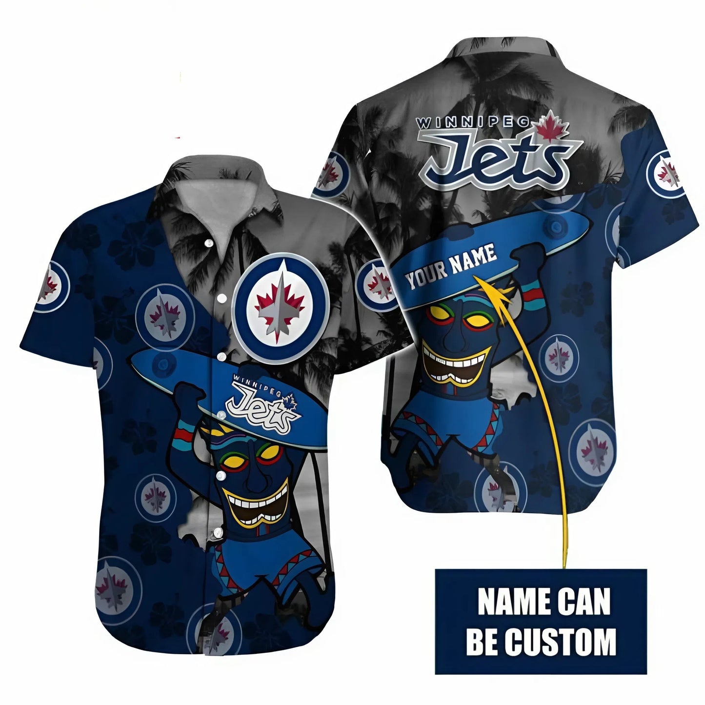 LIMITED EDITION - NEW CUSTOMIZED NHL21 WPJ WINNIPEG JETS UNISEX HAWAIIAN SHIRT