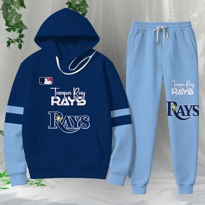 LIMITED EDITION - NEW CUSTOMIZED MLB21 TBR TAMPA BAY RAYS HOODIE & SWEATPANTS SET