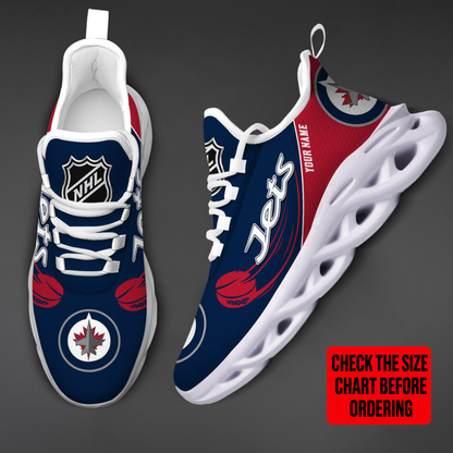 LIMITED EDITION - NEW CUSTOMIZED NHL21 WPJ WINNIPEG JETS CLUNKY SNEAKERS