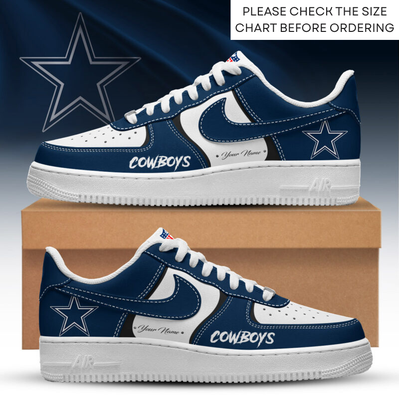 LIMITED EDITION - NEW CUSTOMIZED NFL21 DCB DALLAS COWBOYS AF1 SHOES
