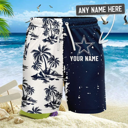 LIMITED EDITION - NEW CUSTOMIZED UNISEX NFL21 DCB DALLAS COWBOYS HAWAIIAN SHIRT & SHORTS SET