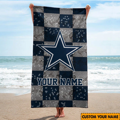 LIMITED EDITION - NEW CUSTOMIZED NFL21 DCB DALLAS COWBOYS BEACH TOWEL