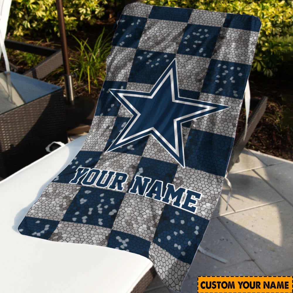 LIMITED EDITION - NEW CUSTOMIZED NFL21 DCB DALLAS COWBOYS BEACH TOWEL