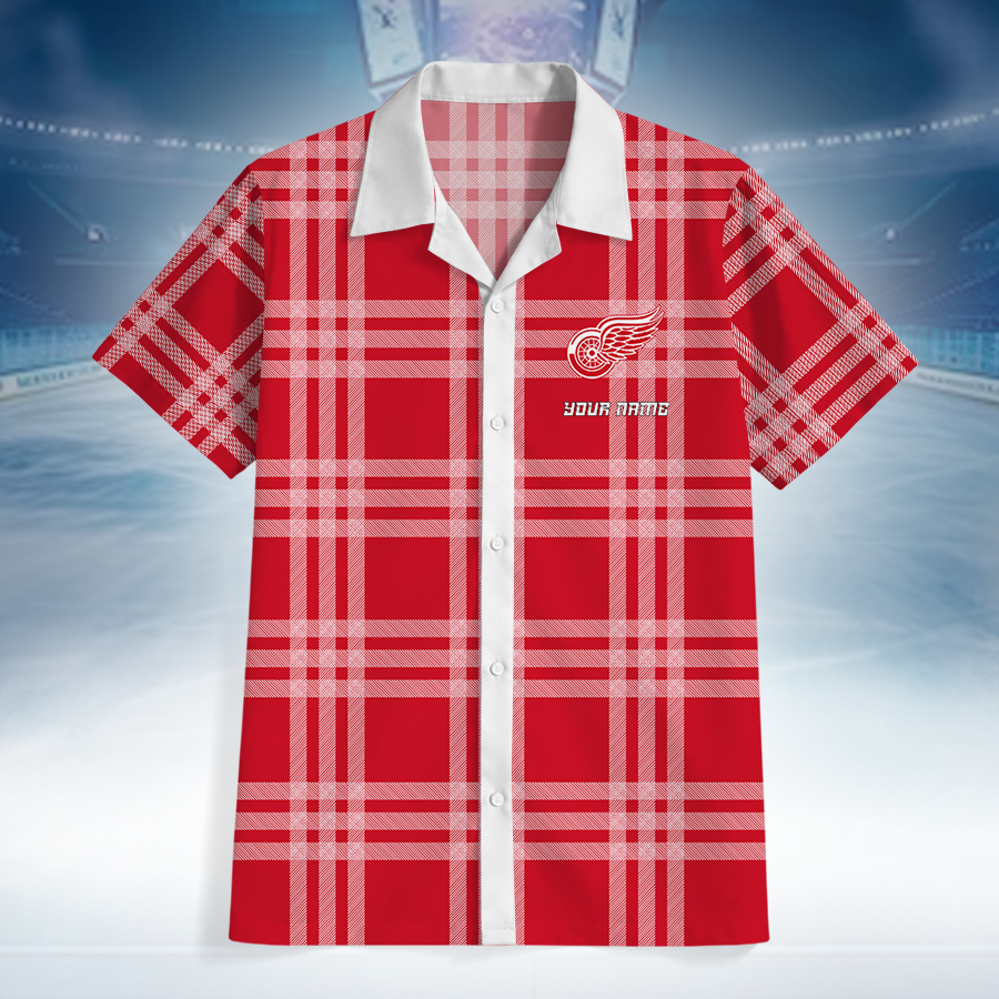 LIMITED EDITION - NEW CUSTOMIZED NHL22 DRW DETROIT RED WINGS UNISEX HAWAIIAN SHIRT