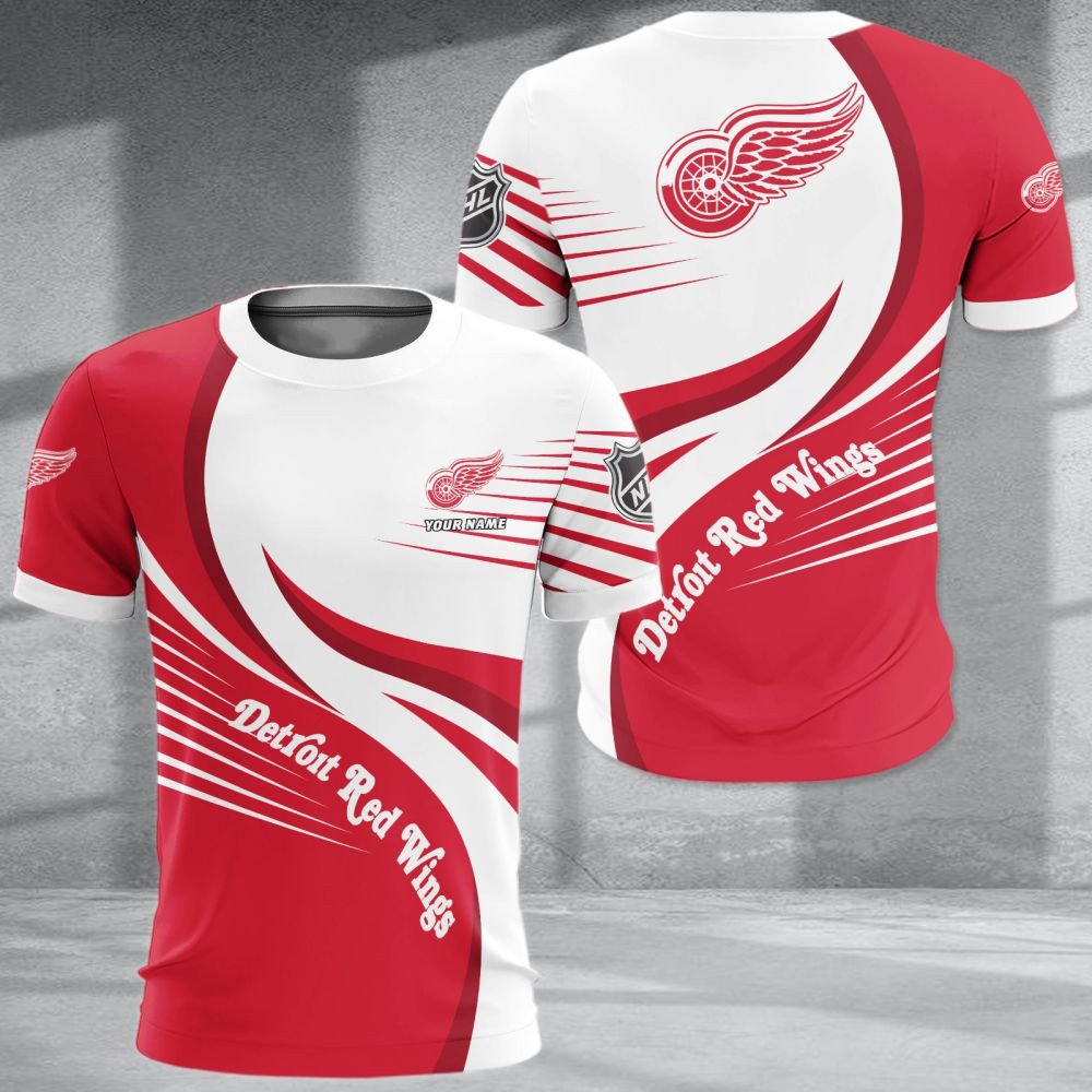 LIMITED EDITION - NEW CUSTOMIZED NH22 DRW DETROIT RED WINGS POLO SHIRT & T-SHIRTS