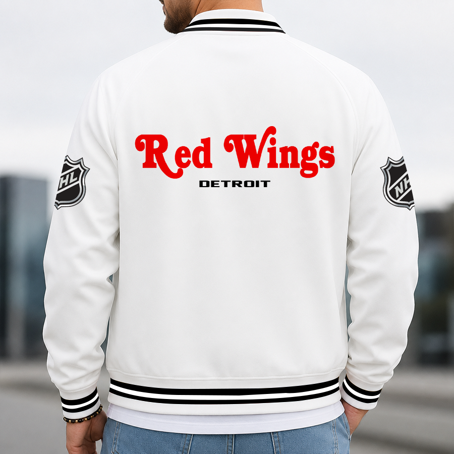 [SUPER SALE] NEW CUSTOMIZED NHL22 DRW DETROIT RED WINGS MULTICOLOR MEN'S CASUAL JACKET