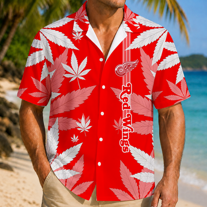 LIMITED EDITION - NEW CUSTOMIZED NHL22 DRW DETROIT RED WINGS UNISEX HAWAIIAN SHIRT