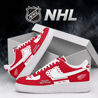 SPECIAL EDITION - NEW CUSTOMIZED NHL22 DRW DETROIT RED WINGS AF1 SHOES