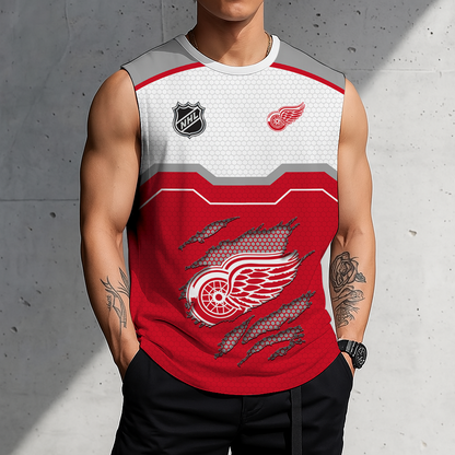 SPECIAL EDITION - NEW CUSTOMIZED NHL22 DRW DETROIT RED WINGS MEN'S GYM SHIRT