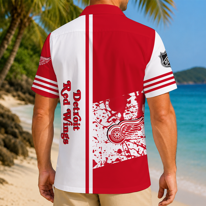 LIMITED EDITION - NEW CUSTOMIZED NHL22 DRW DETROIT RED WINGS UNISEX HAWAIIAN SHIRT