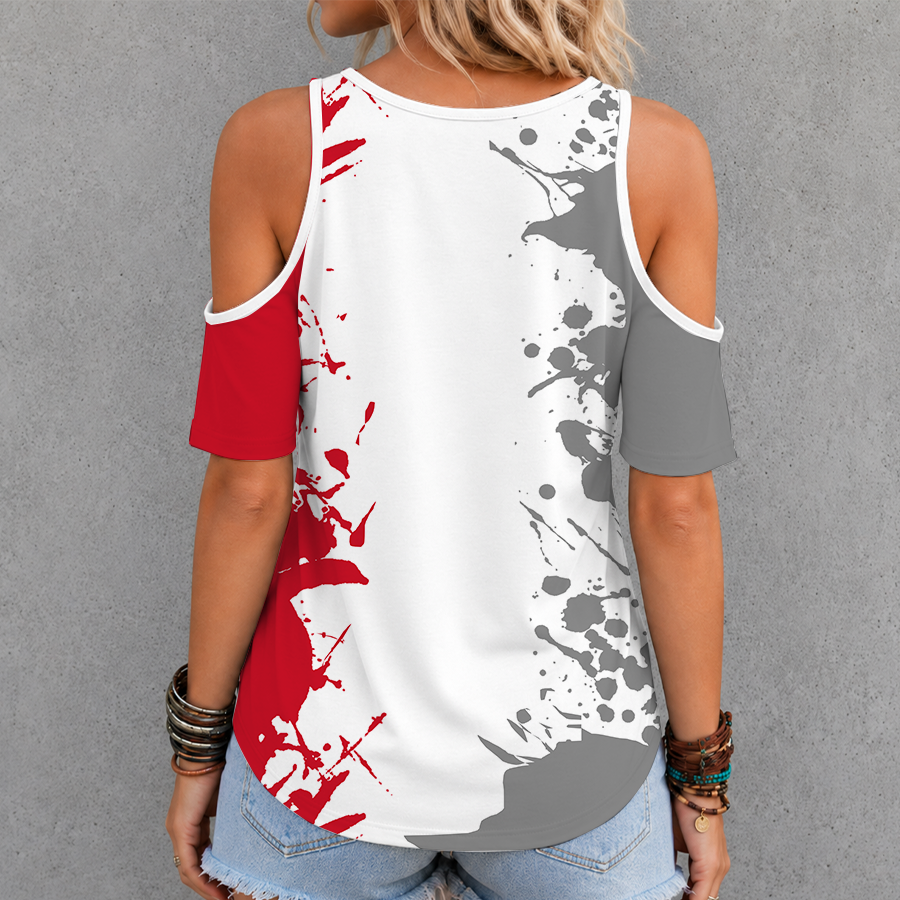 [SUPER SALE] NEW CUSTOMIZED NHL22 DRW DETROIT RED WINGS CRISS CROSS V-NECK TOP