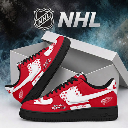 SPECIAL EDITION - NEW CUSTOMIZED NHL22 DRW DETROIT RED WINGS AF1 SHOES