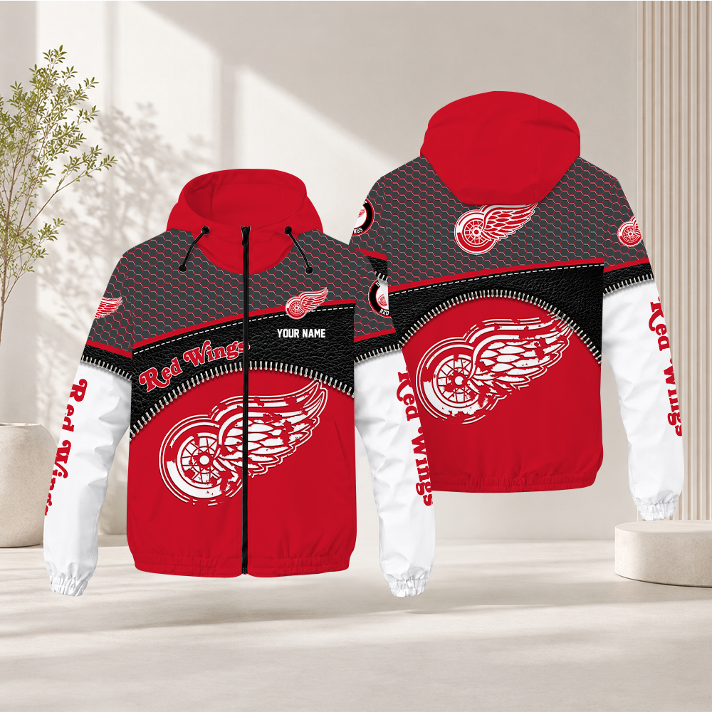 EXCLUSIVE EDITION - NEW CUSTOMIZED NHL22 DRW DETROIT RED WINGS WINDBREAKER JACKET
