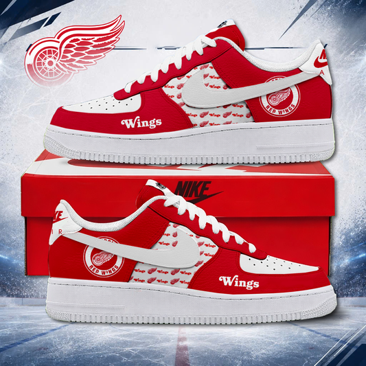 MEGA SALE - NEW CUSTOMIZED NHL22 DRW DETROIT RED WINGS AF1 SHOES