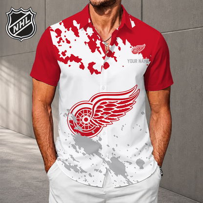 LIMITED EDITION - NEW CUSTOMIZED NHL22 DRW DETROIT RED WINGS UNISEX HAWAIIAN SHIRT