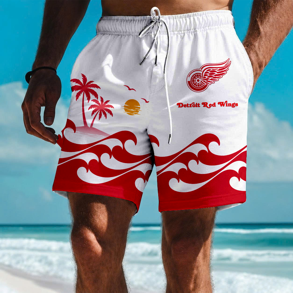 LIMITED EDITION - NEW CUSTOMIZED NHL22 DRW DETROIT RED WINGS SHORT PANTS