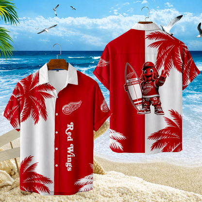 LIMITED EDITION - NEW CUSTOMIZED NHL22 DRW DETROIT RED WINGS UNISEX HAWAIIAN SHIRT