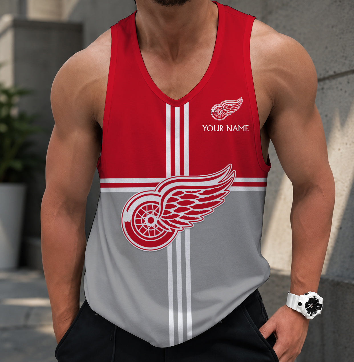 LIMITED EDITION - NEW CUSTOMIZED NHL22 DRW DETROIT RED WINGS MEN'S TANK TOP