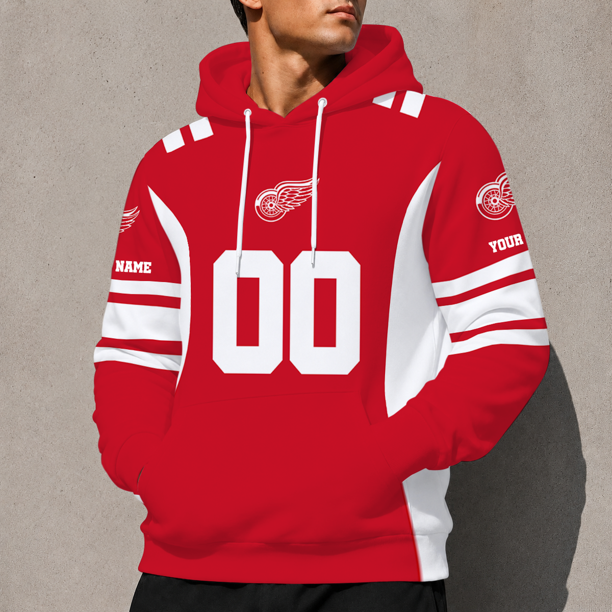 ELITE EDITION - NEW CUSTOMIZED NHL22 DRW DETROIT RED WINGS HOODIE, ZIP HOODIE, T-SHIRT, POLO SHIRT, ZIP POLO SHIRT & SWEATSHIRT