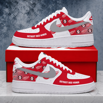 LIMITED EDITION - NEW CUSTOMIZED NHL22 DRW DETROIT RED WINGS AF1 SHOES