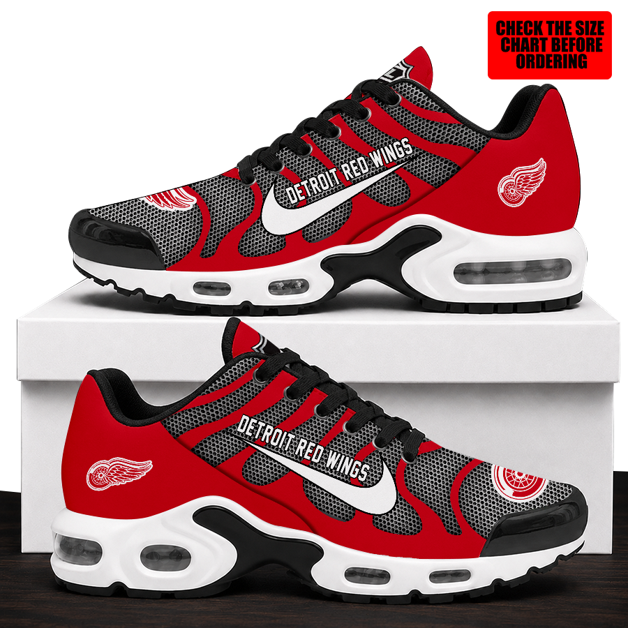[SUPER SALE] NEW CUSTOMIZED NHL22 DRW DETROIT RED WINGS AIR MAX PLUS SNEAKERS