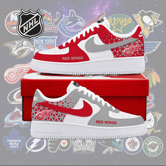 LIMITED EDITION - NEW CUSTOMIZED NHL22 DRW DETROIT RED WINGS AF1 SHOES