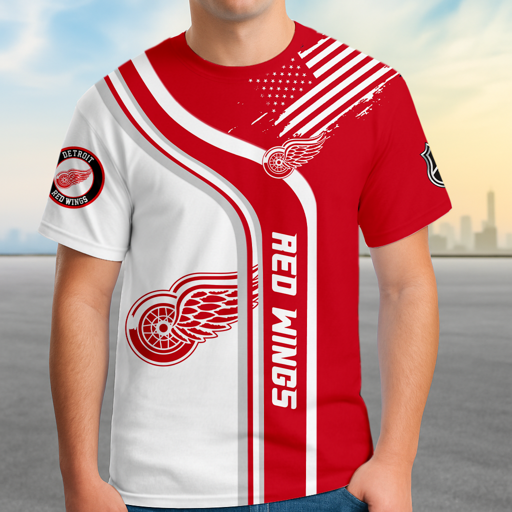 ELITE EDITION - NEW CUSTOMIZED NHL22 DRW DETROIT RED WINGS POLO SHIRT, ZIP POLO SHIRT & T-SHIRTS