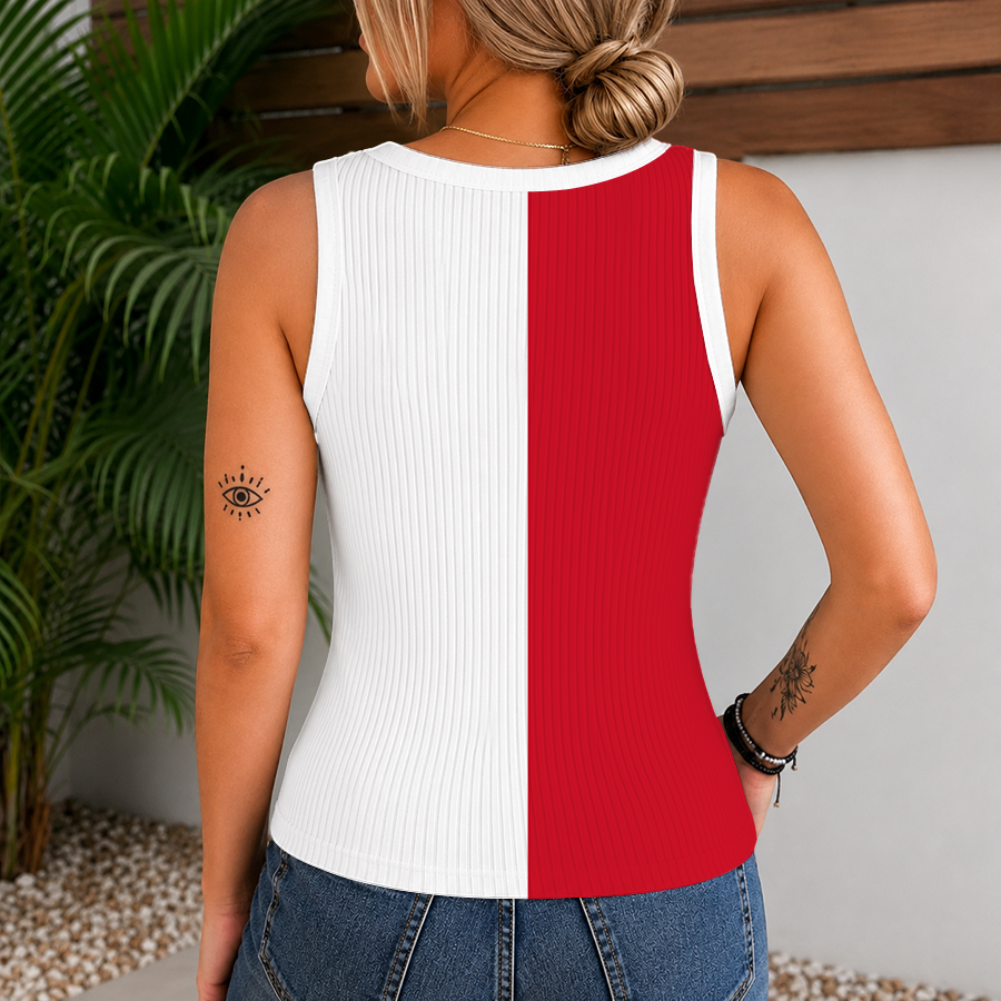 [SUPER SALE] NEW CUSTOMIZED NHL22 DRW DETROIT RED WINGS WOMEN'S V-NECK TANK TOP