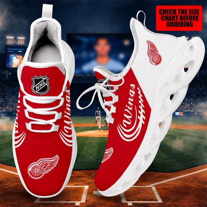[SUPER SALE ] NEW CUSTOMIZED NHL22 DRW DETROIT RED WINGS MAX SOUL SHOES