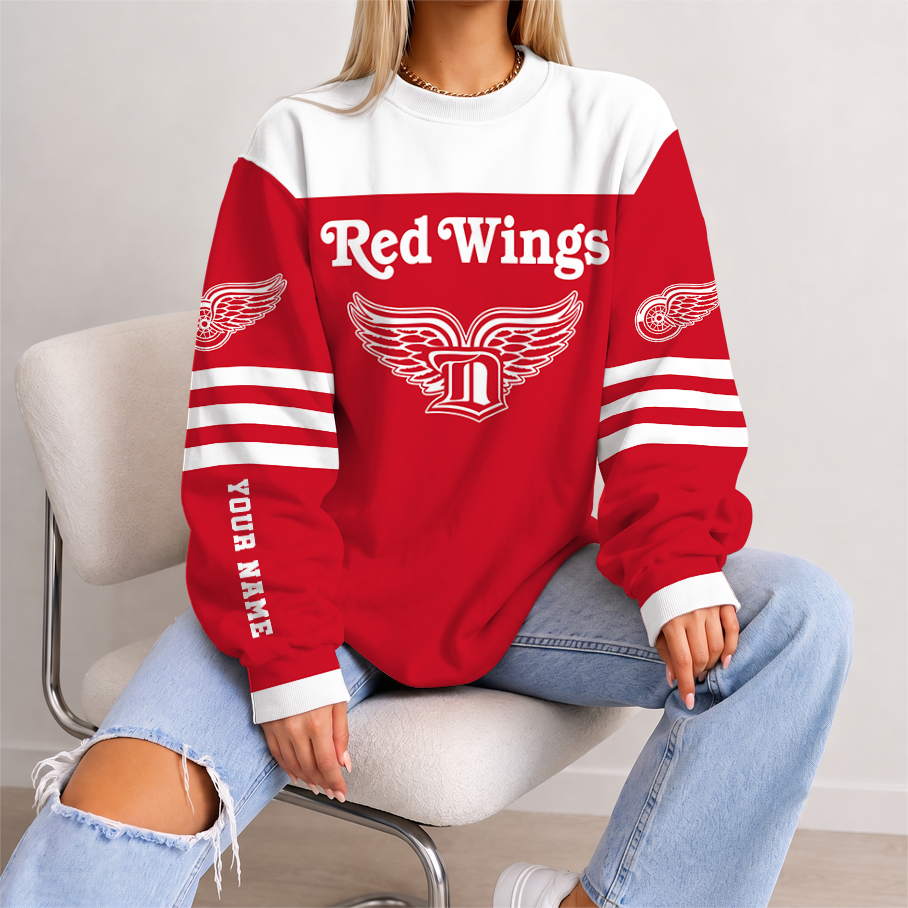[SUPER SALE] NEW CUSTOMIZED NHL22 DRW DETROIT KHAKI WINGS UNISEX SWEATSHIRT