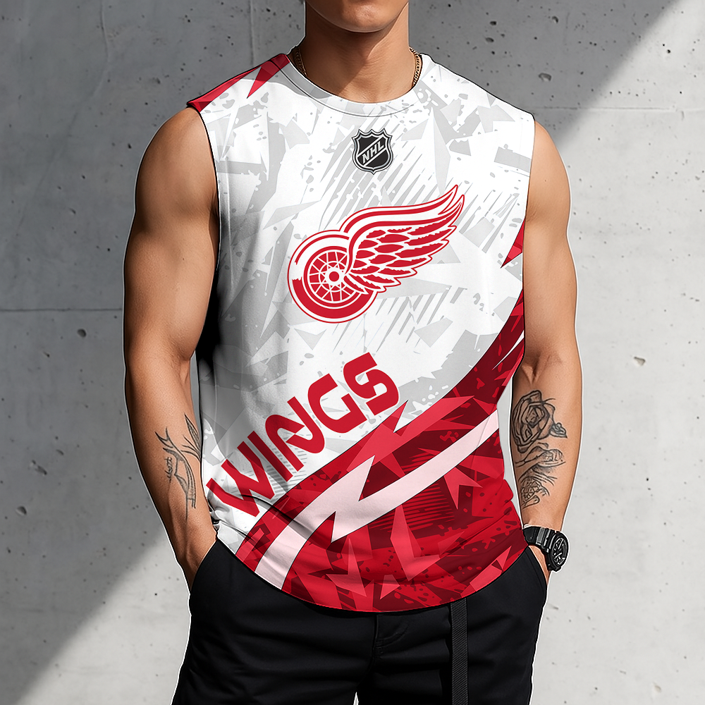 LIMITED EDITION - NEW CUSTOMIZED NHL22 DRW DETROIT RED WINGS TANK TOP & GYM SHIRT