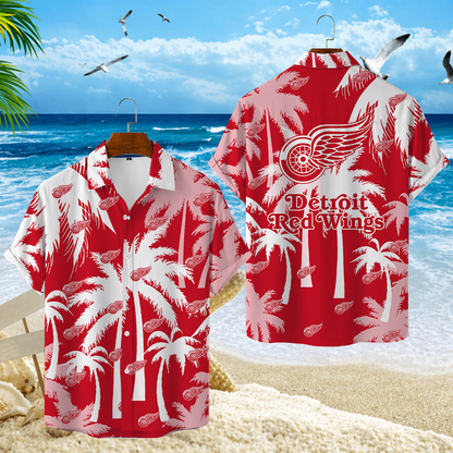 LIMITED EDITION - NEW CUSTOMIZED NHL22 DRW DETROIT RED WINGS UNISEX HAWAIIAN SHIRT