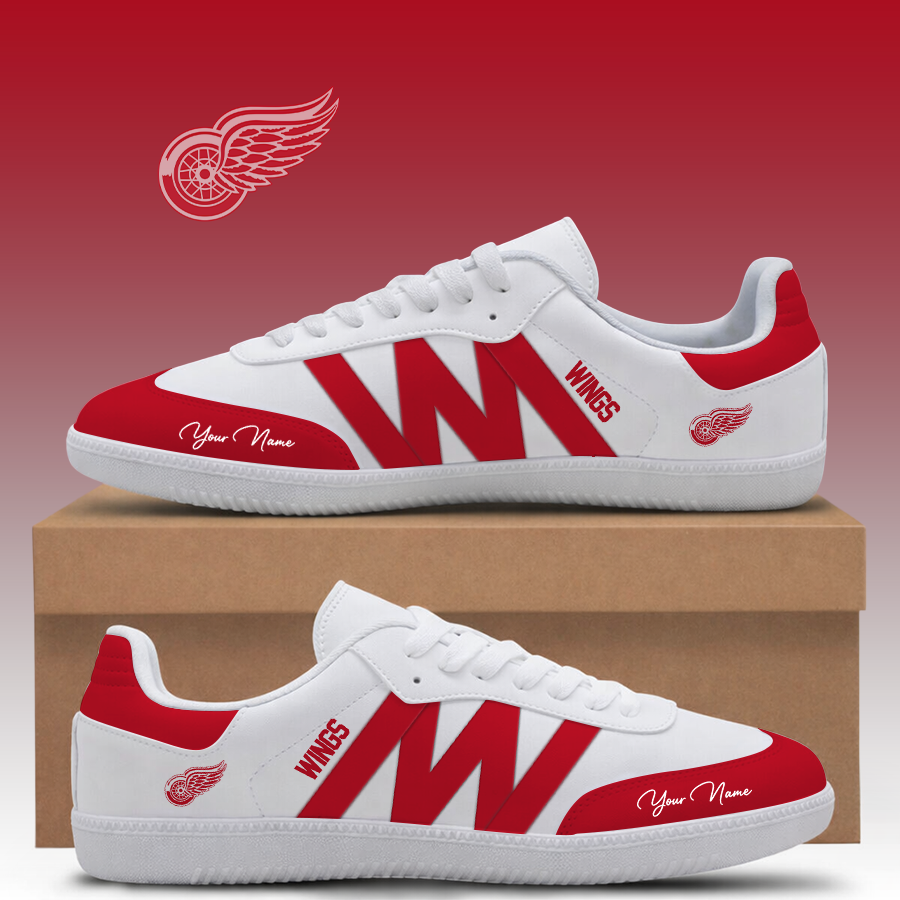 [SUPER SALE] NEW CUSTOMIZED NHL22 DRW DETROIT KHAKI WINGS CLASSIC SNEAKERS