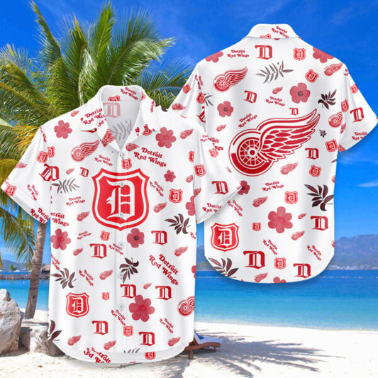 LIMITED EDITION - NEW CUSTOMIZED NHL22 DRW DETROIT RED WINGS UNISEX HAWAIIAN SHIRT