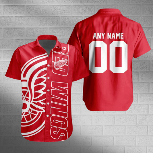 [SUPER SALE] NEW CUSTOMIZED NHL22 DRW DETROIT RED WINGS UNISEX HAWAIIAN SHIRT