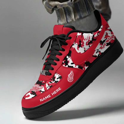 [SUPER SALE] NEW CUSTOMIZED NHL22 DRW DETROIT RED WINGS AF1 SHOES