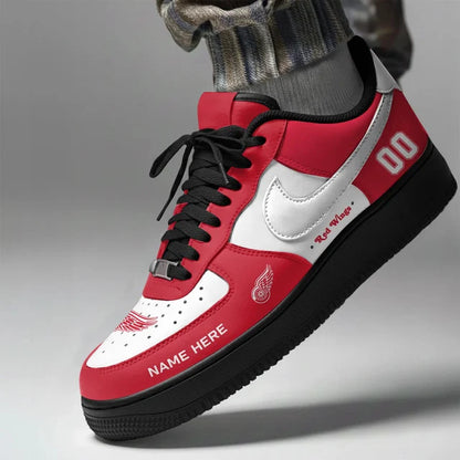 [SUPER SALE] NEW CUSTOMIZED NHL22 DRW DETROIT RED WINGS AF1 SHOES