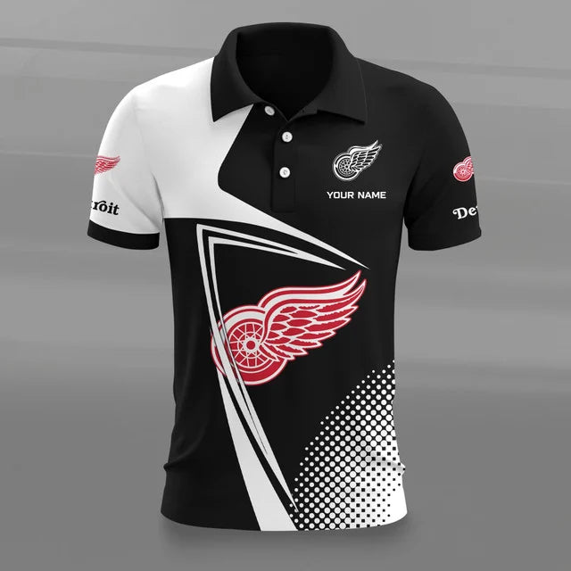 [SUPER SALE] NEW CUSTOMIZED NHL22 DRW DETROIT RED WINGS POLO SHIRT